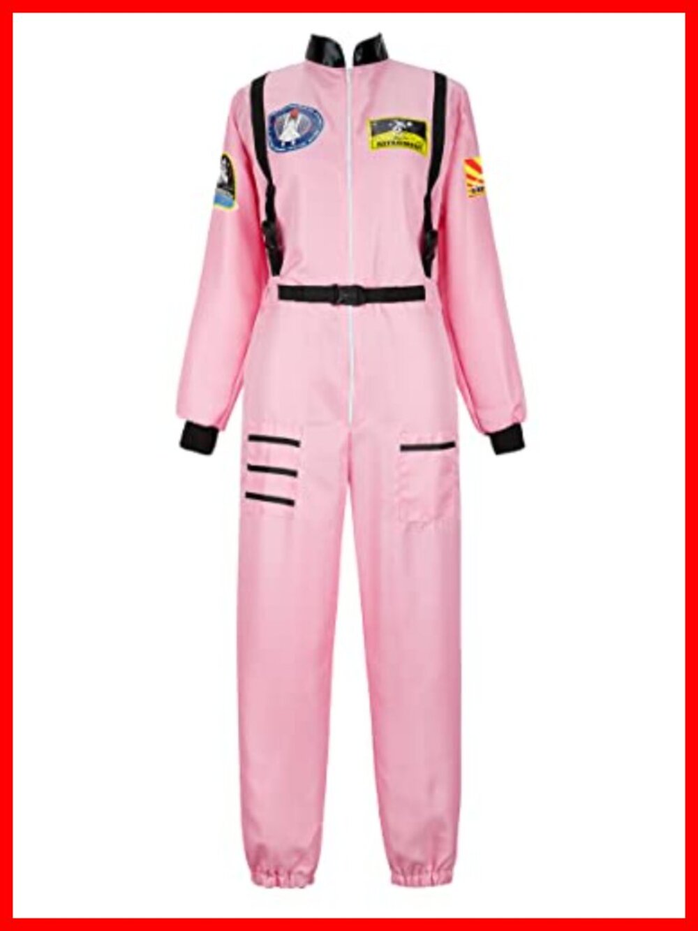 Adult Astronaut Costume Jumpsuit Embroidered Patches Halloween Cosplay Space